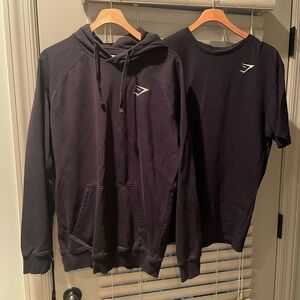 Gymshark Black Hoodie and T-Shirt Set